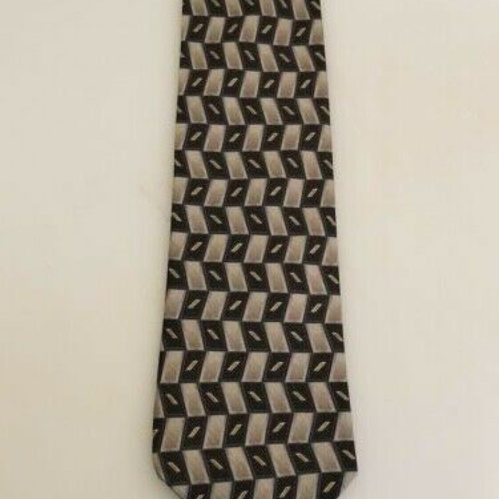 Van Heusen Green and Silver Classic Tie